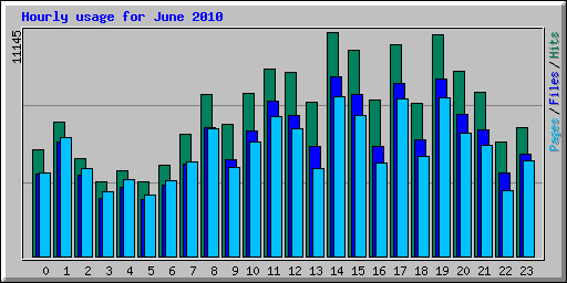 Hourly usage for June 2010