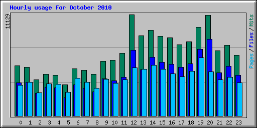 Hourly usage for October 2010
