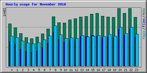 Hourly usage for November 2010